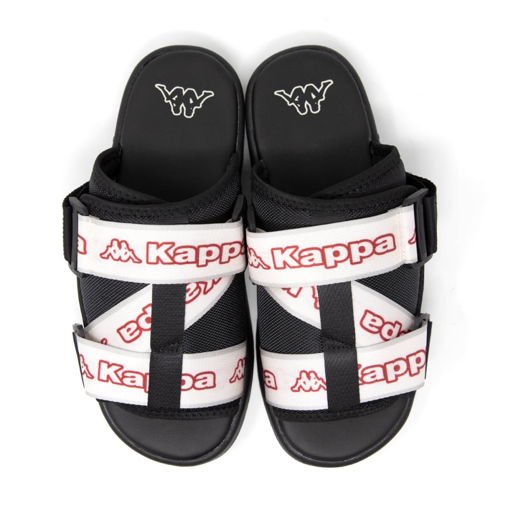 Kappa Logo Tape Kalpi Slides Black | IB9175308