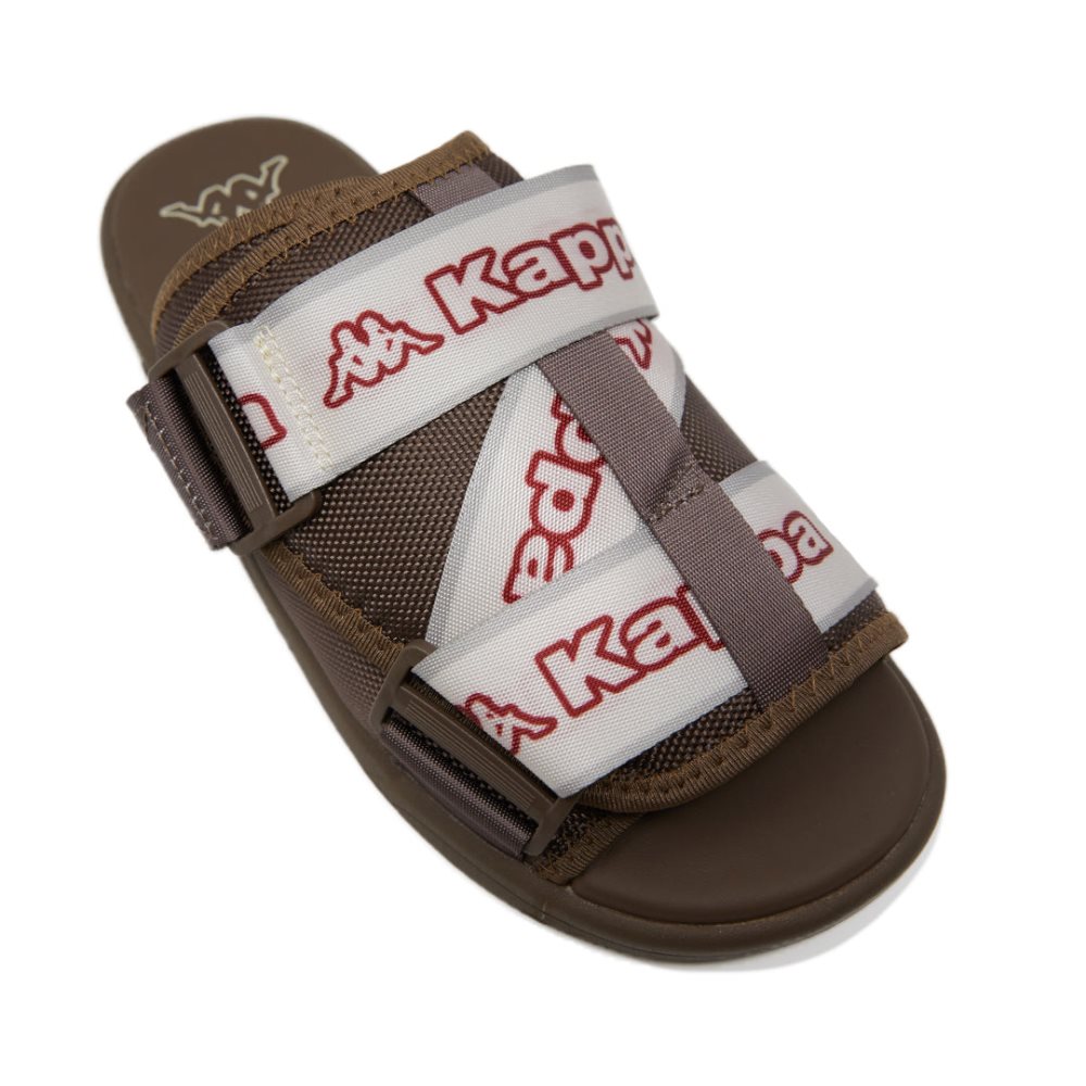 Kappa Logo Tape Kalpi Slides Brown | KR2579061
