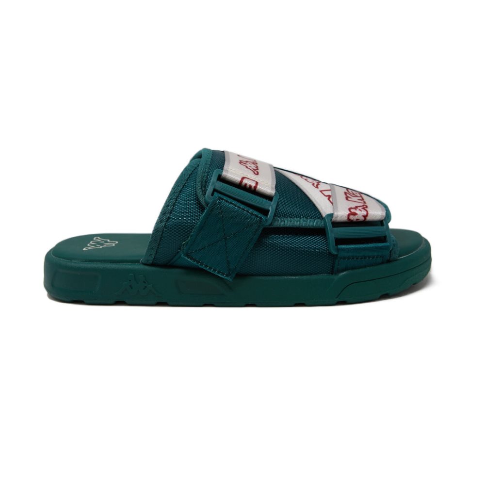 Kappa Logo Tape Kalpi Slides Dark Green | LW1584932